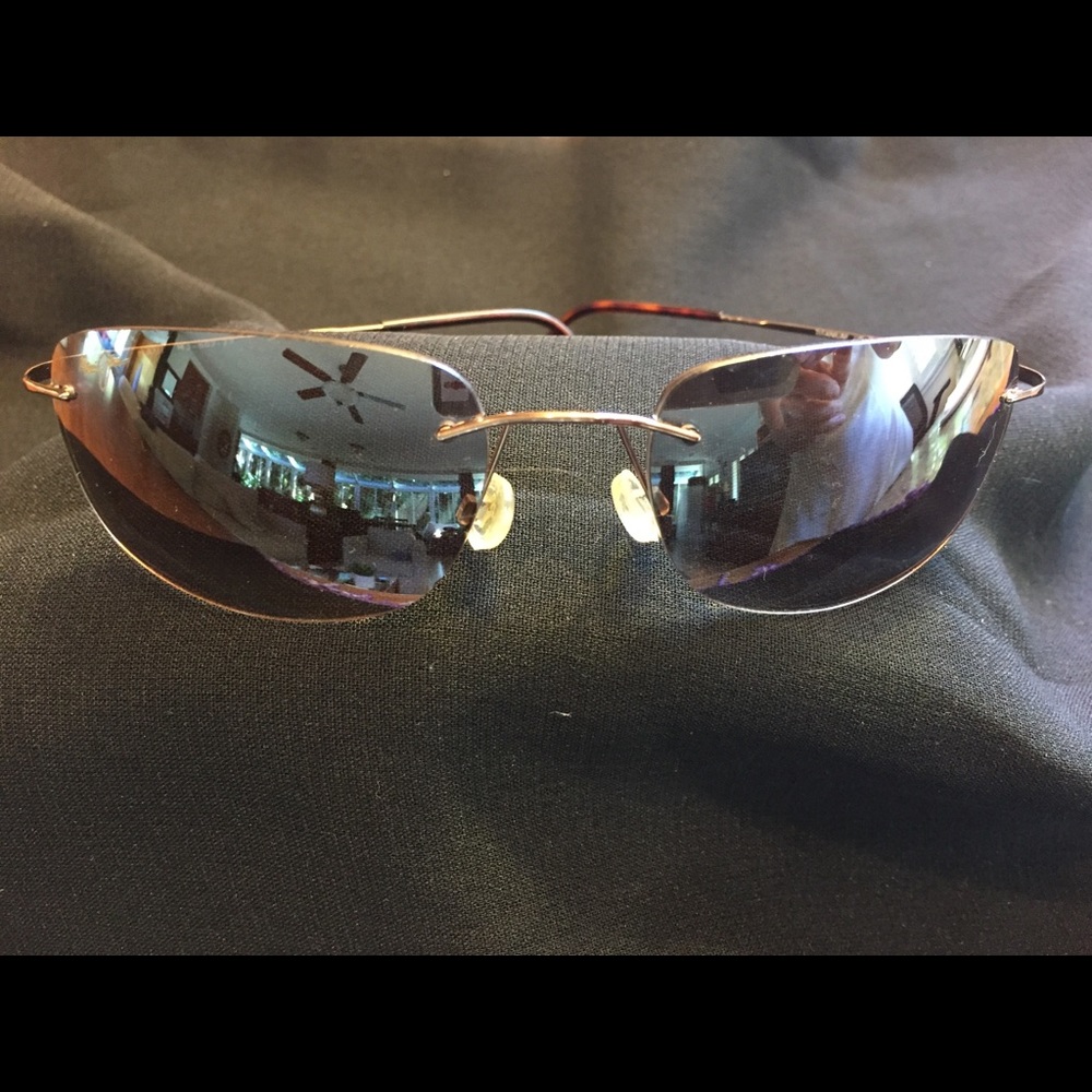 Maui Jim Kapalua Titanium Sunglasses Rose Lenses